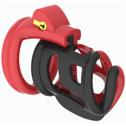 Generique Cage de chasteté Cock Cuff 7.5 x 3 cm Rouge-Noir